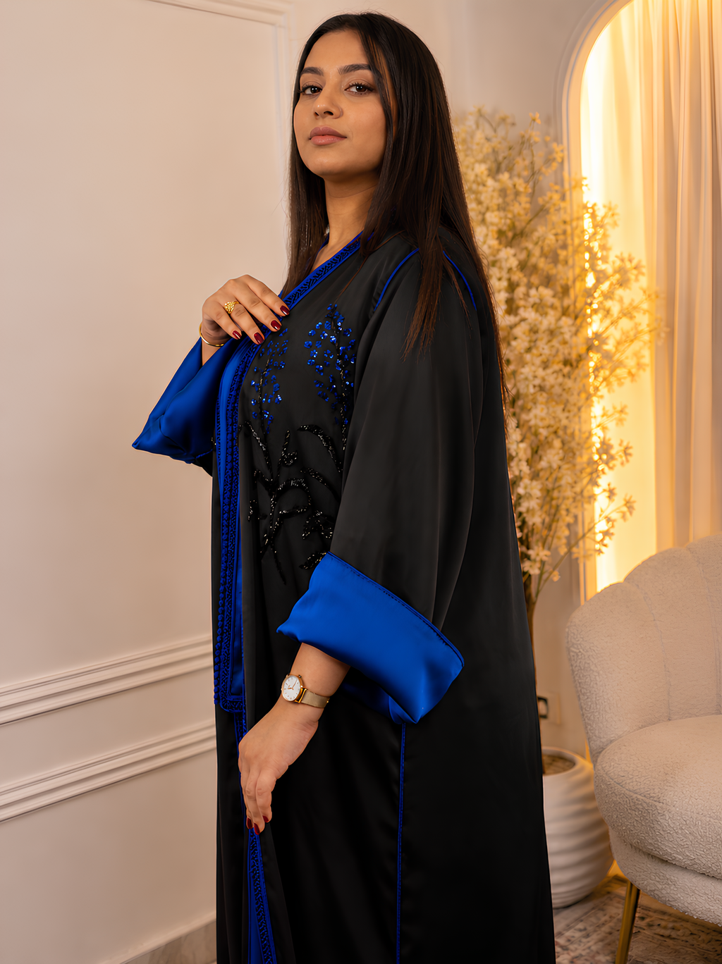 Layali Black & Royal Blue