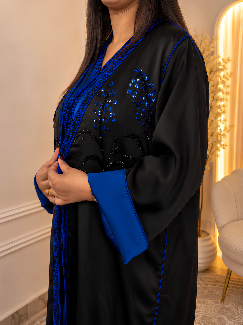 Layali Black & Royal Blue