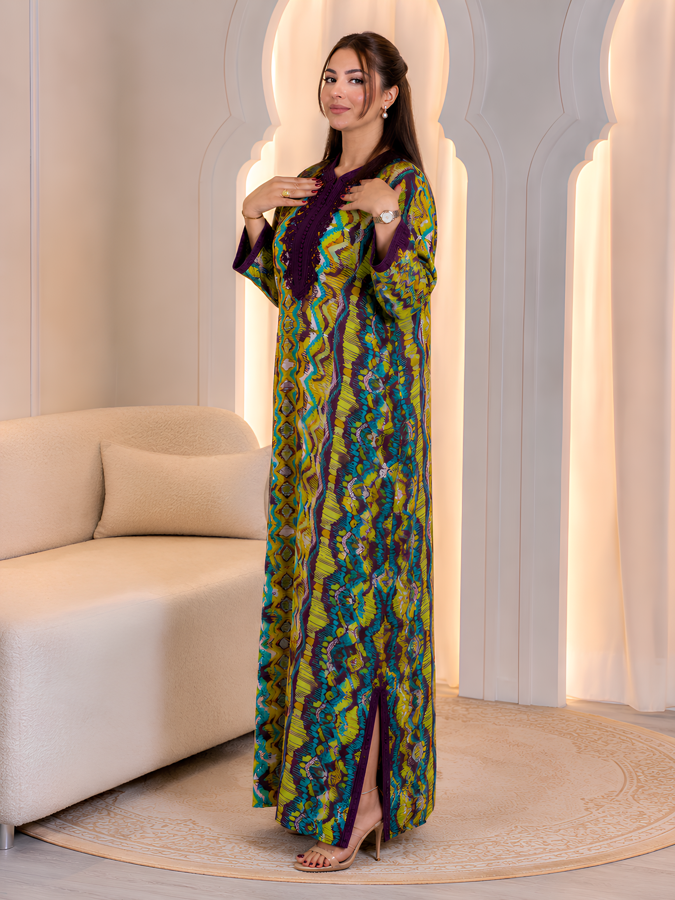 Golden Mosaic Kaftan