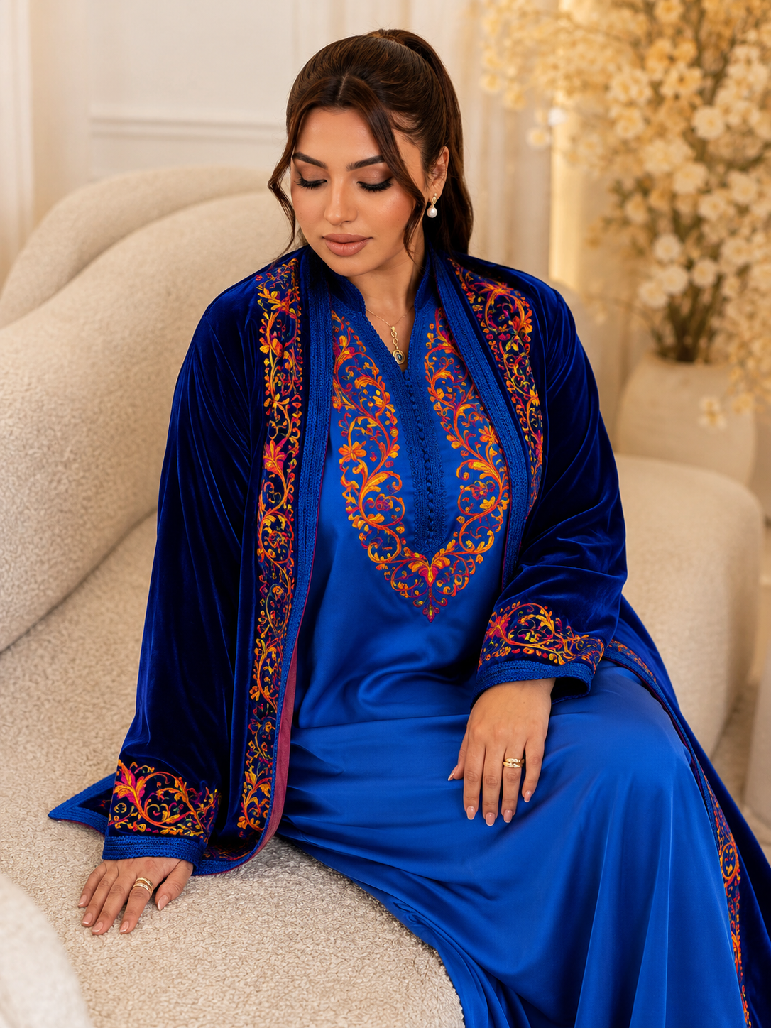CAFTAN BLUE ORANGE