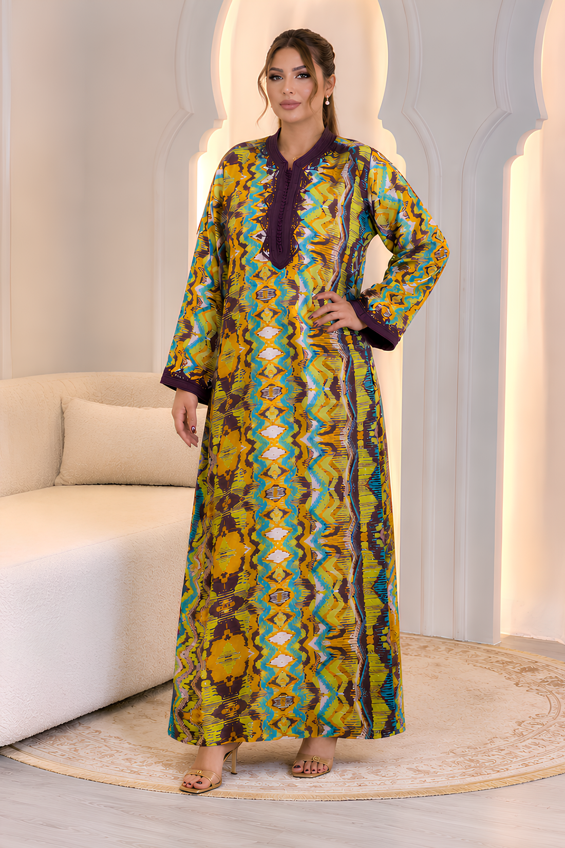 Golden Mosaic Kaftan