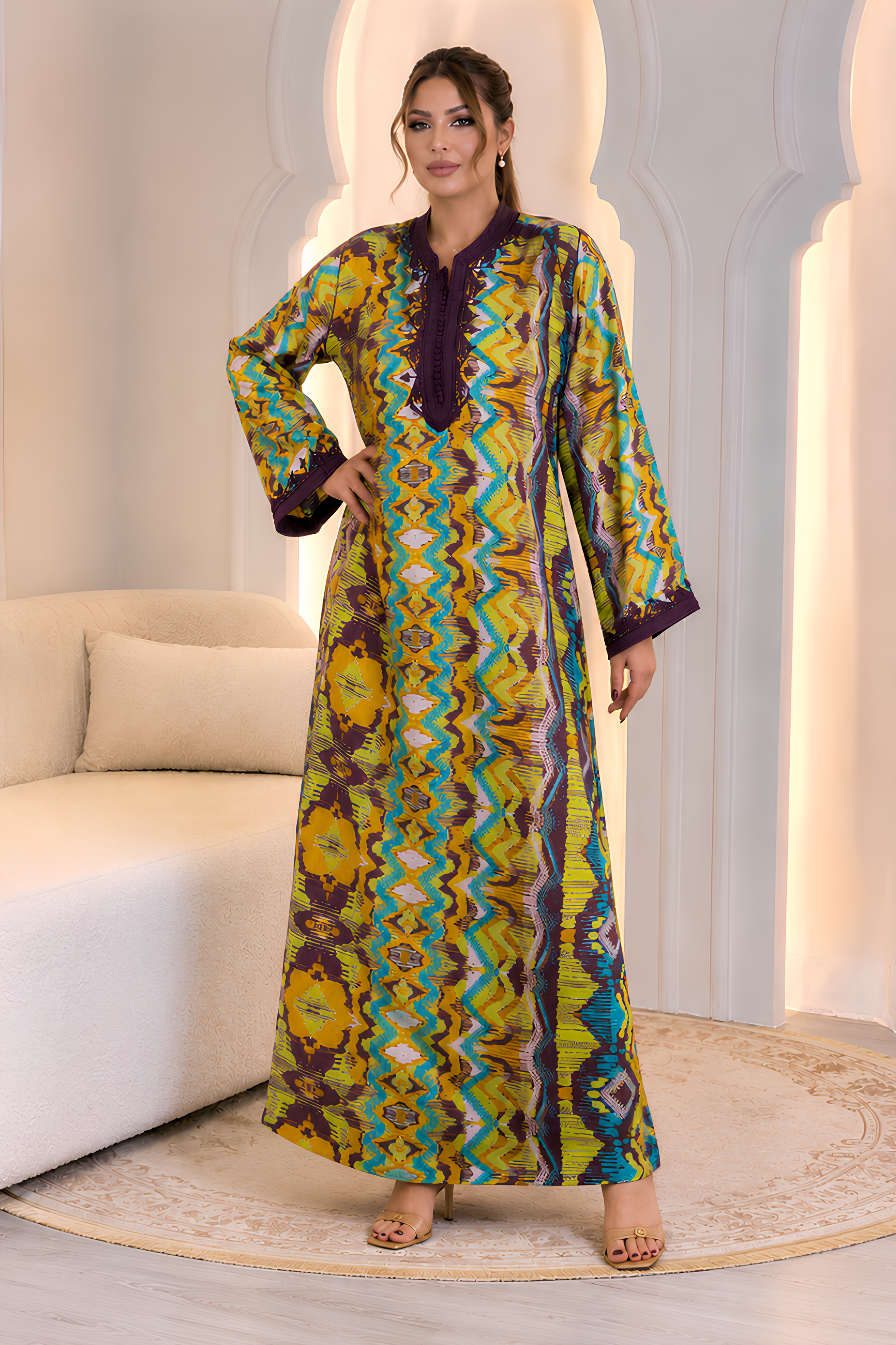 Golden Mosaic Kaftan