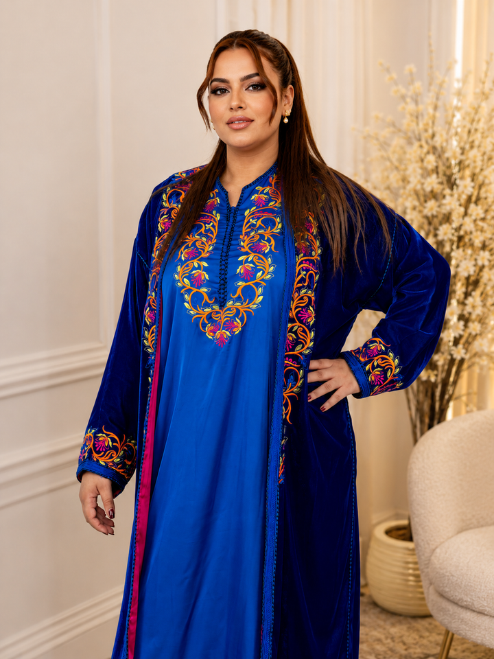 CAFTAN BLUE ORANGE